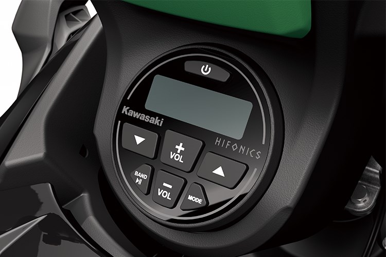 Kawasak's JetSound Audio System provides excellent background music to your good times on the water!